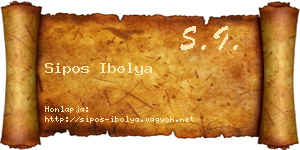 Sipos Ibolya névjegykártya