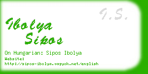 ibolya sipos business card